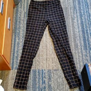 Stretchy black and gold work pants